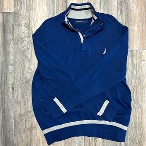 Nautica quarter zip pull over Size L Large Blue
